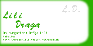lili draga business card